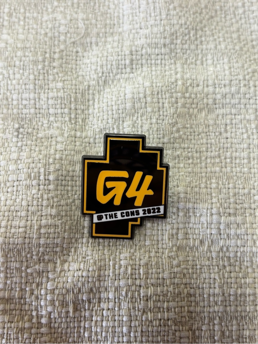 G4 The Cons 2022 Enamel Pin - Black & Yellow